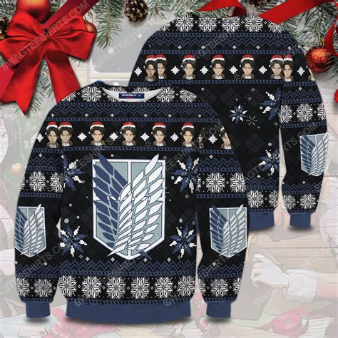 attack on titan christmas|christmas attack on titan sweater.